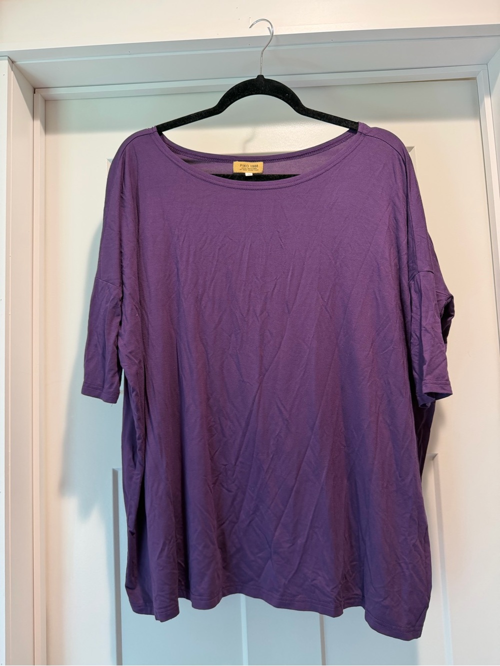 Purple Relaxed Piko Brand Women's Top